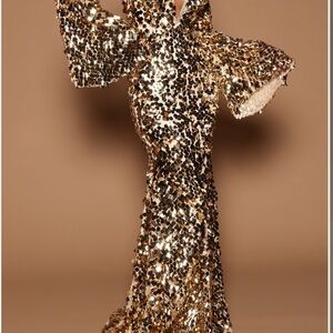 Fashion Nova Gold Sequin Gown